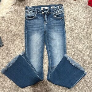 KanCan Blue Flared Jeans with Subtle Fading